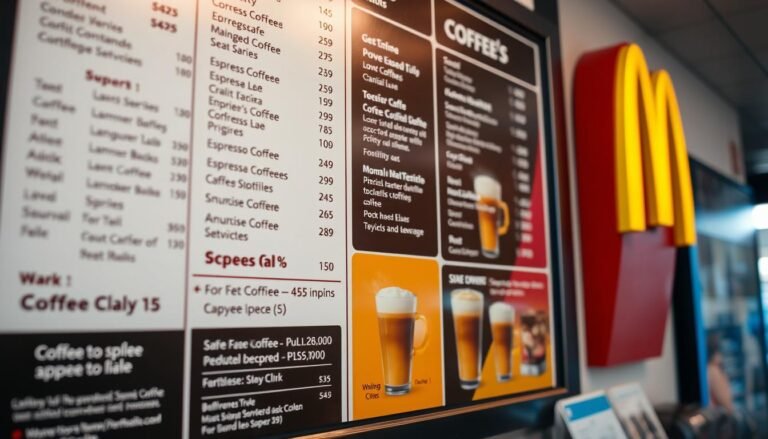 mcdonald's coffee menu prices